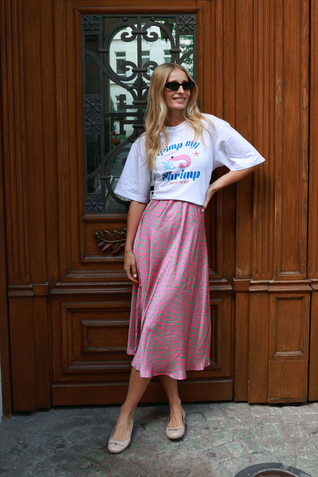 Spódnica midi Thunder Pink