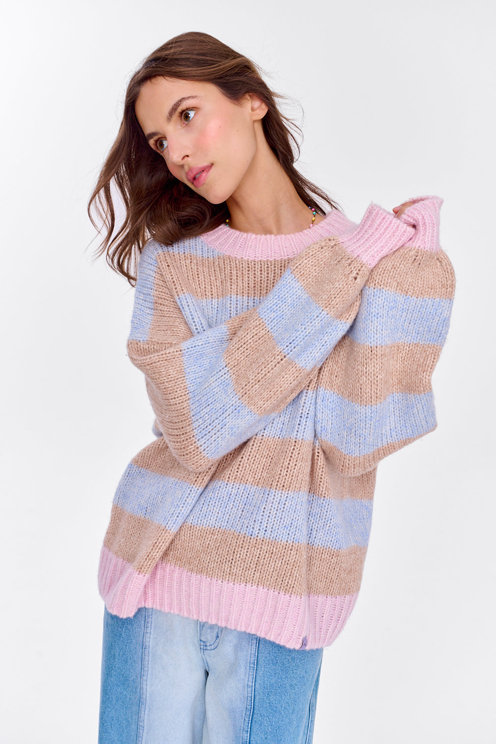Sweter z wełną Strawberry Cream