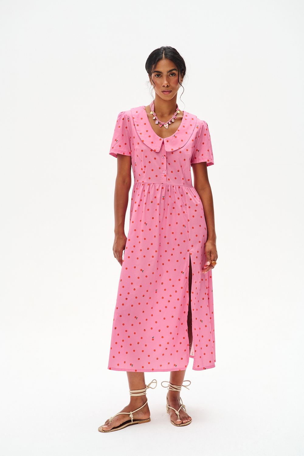 Sukienka midi Pink Pomodorini