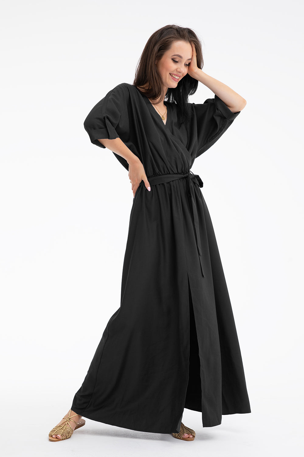 Długa sukienka muślinowa Savannah