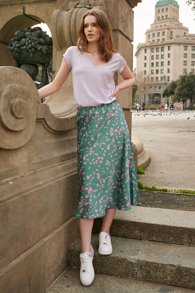 Spódnica midi Thunder Pink